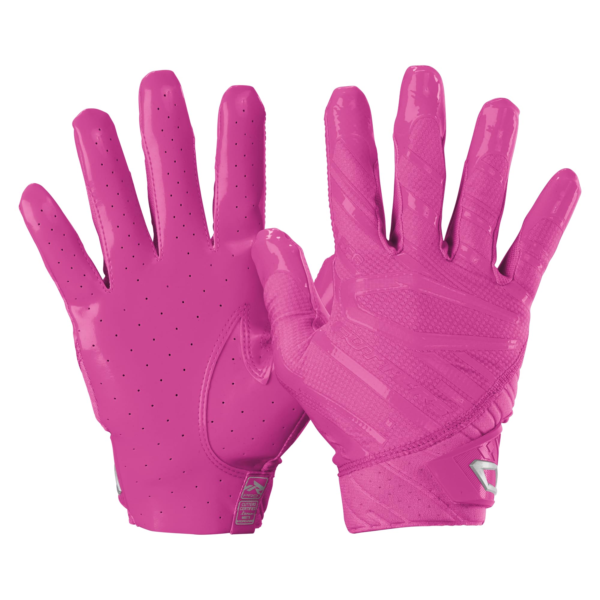 Cutters Rev Pro 6.0 Receiver Gloves Solid Pink XX-Large