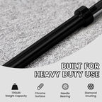 Fitvids Olympic Bar For Weightlifting And Power Lifting Barbell, 700-Pound Capacity, (6 Feet, Black