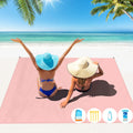 Famstar Beach Blanket Oversized Extra Large 10'X 9',Waterproof Sandproof Beach Blanket 2-8Adults Lightweight Durable For Travel
