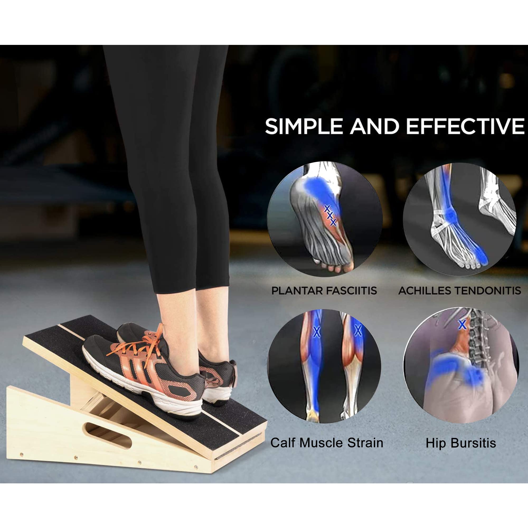 Professional Slant Board, Adjustable Incline Board And Calf Stretcher, Slant Board For Calf Stretching, Calf Stretch Board