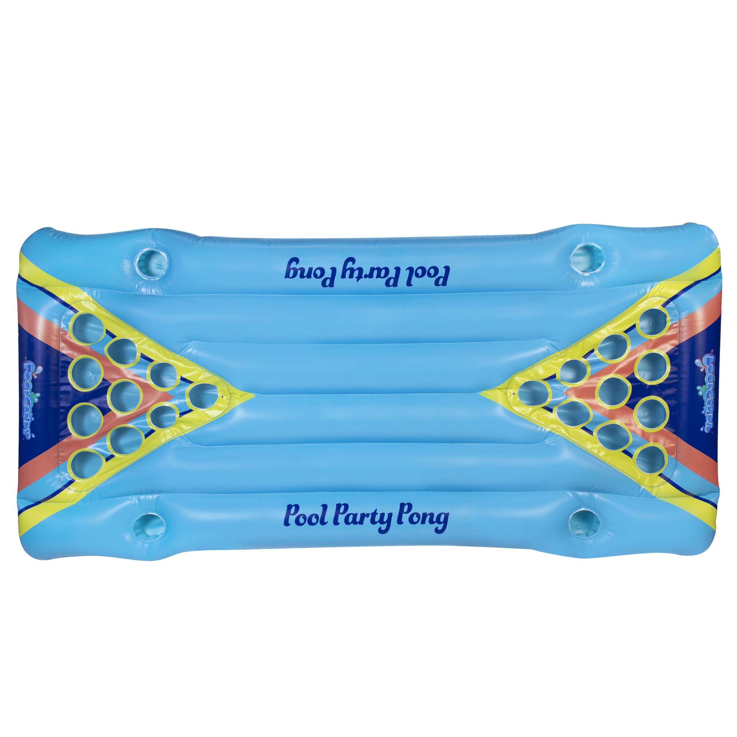 Poolcandy Inflatable Pool Party Pong; an Easy Set up Pool, Lake or Beach Pong Game. Perfect for Your Next BBQ, Pool or Beach Par