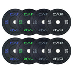 CAP Barbell 190 LB Economy Olympic Bumper Plate Set with Color Logo | Black