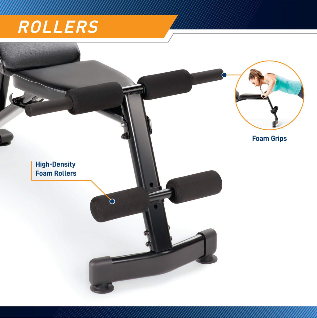 Marcy Multi-Purpose Adjustable Workout Utility Weight Bench For Full Body Upright, Incline, Decline, And Flat Exercise Sb-228 ,