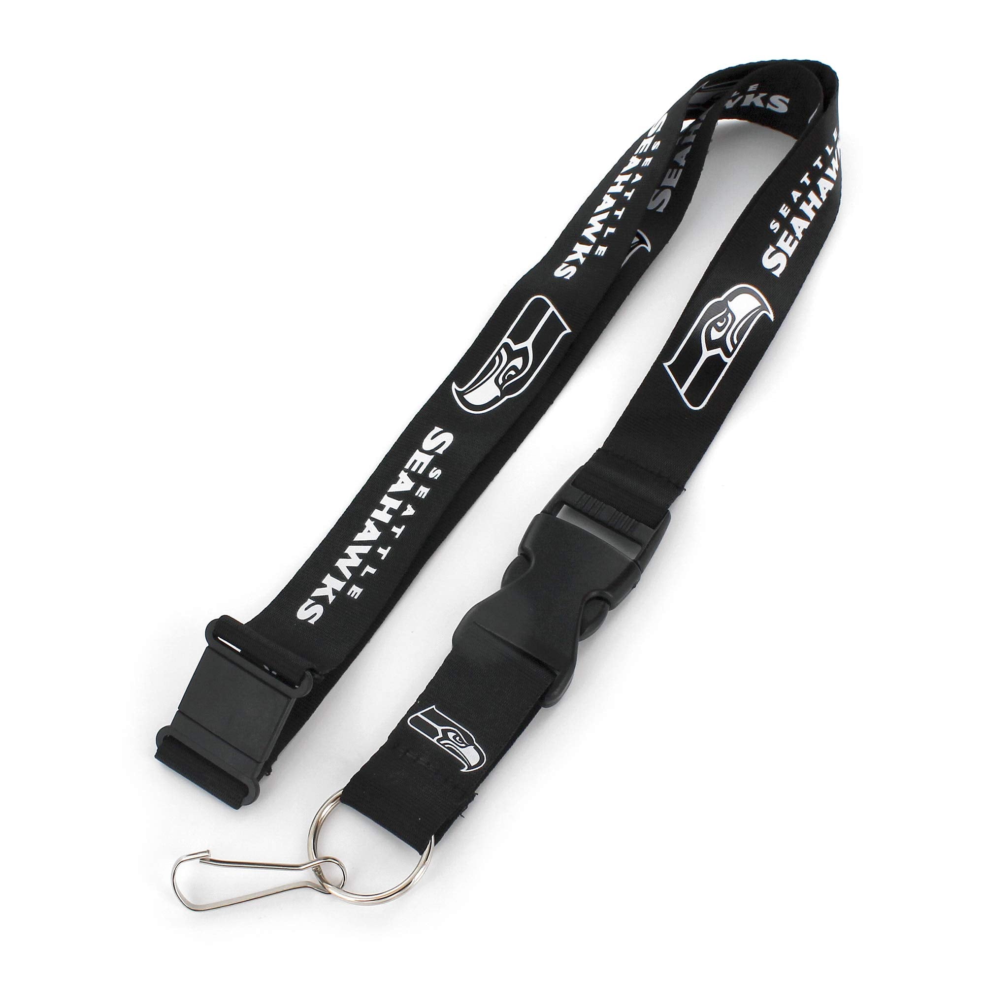 NFL Seattle Seahawks Team Lanyard, Black & White
