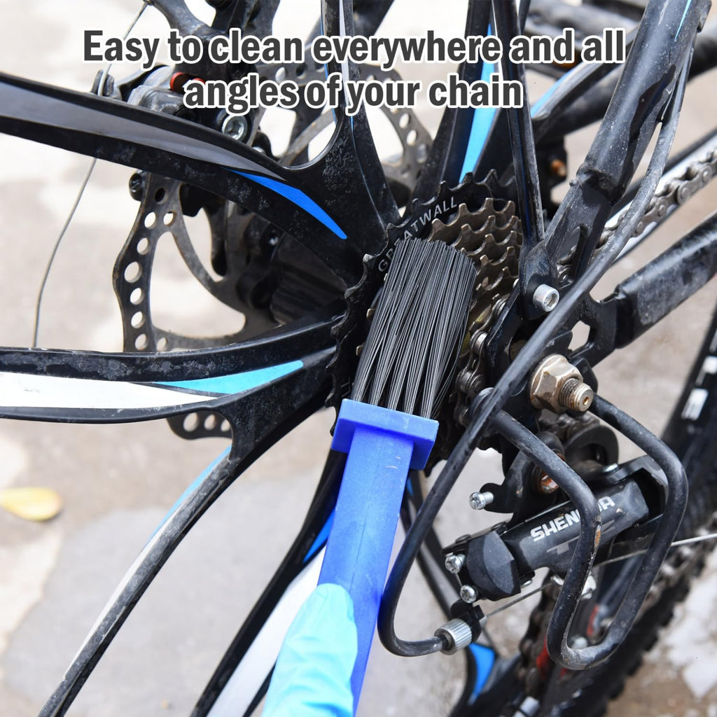 Wefoo Bike Or Motorcycle Chain Washer, Cleaning Brush 2 Pcs (Color, Blue And Red)