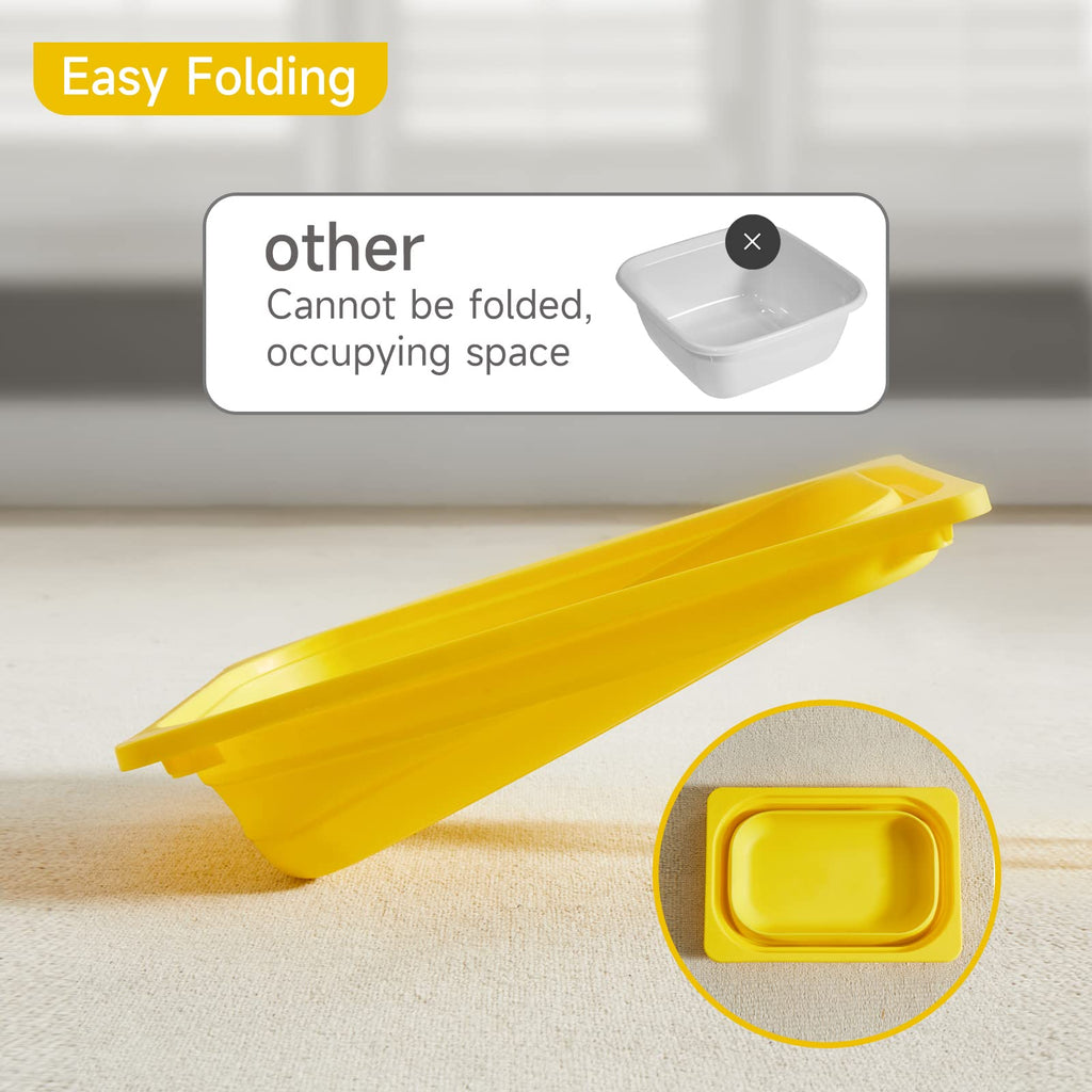 Beright Collapsible Storage Bin, Wash Basin Folding Dish Tub Sink, Space Saving For Dishing, Fruit And Camping, Hiking And Home,