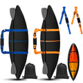 Yoojahow 2 Set 600d Kayak Cover for Outdoor Storage with Carrying Straps and Storage Bags Fit 8.5 to 10 ft Heavy Duty Canoe Wate