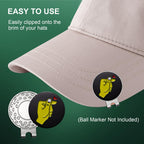 Magnetic Golf Hat Clip Golf Ball Aiming Marker Professional Golf Training Aids Accessories,6 Pieces (Sliver)
