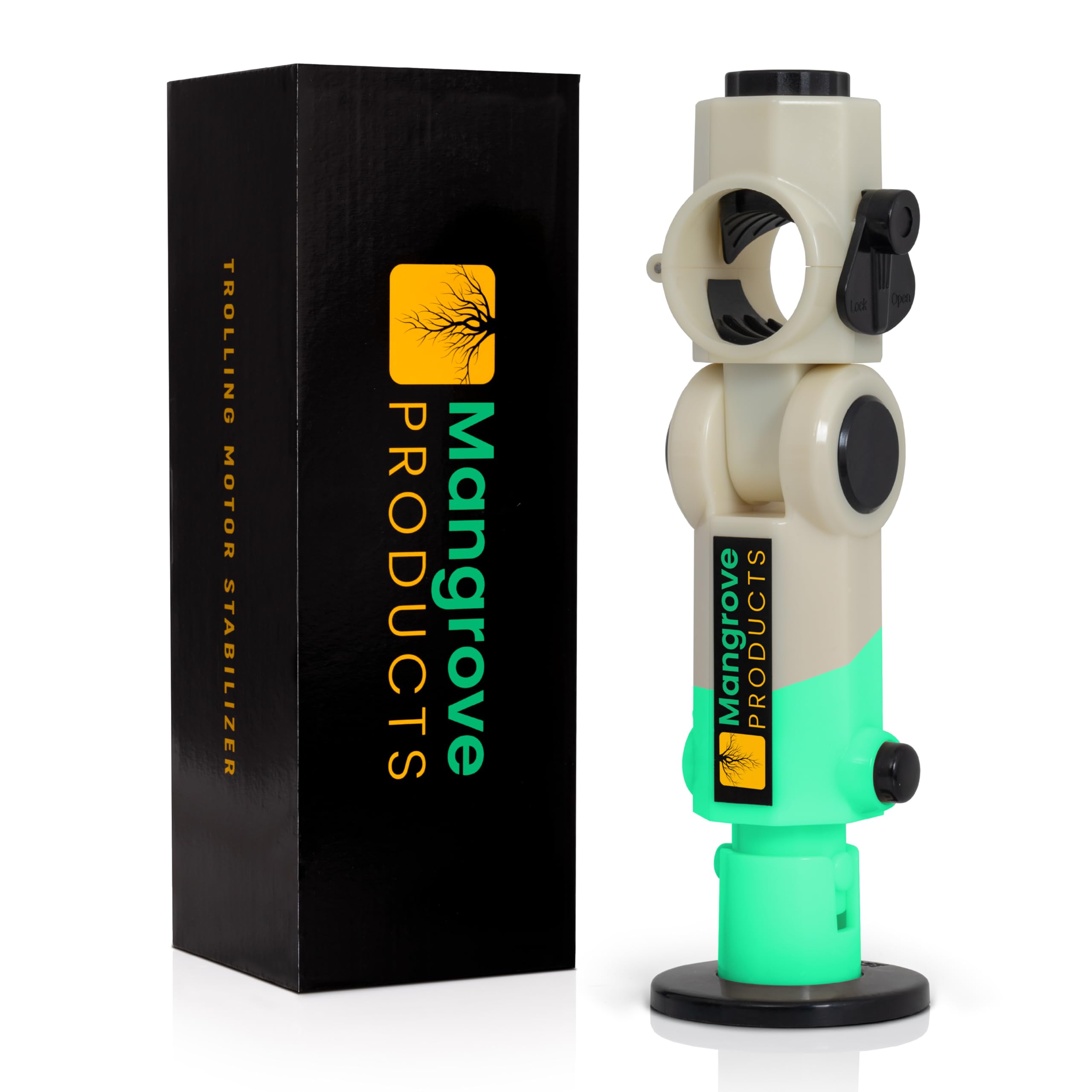 Mangrove Products: Adjustable Trolling Motor Stabilizer, Glow in the Dark, Universal Fitment for Minn Kota, Rhodan, Motor Guide,
