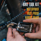 Bike Multitool - Bike Tool Kit -12 In 1 Lightweight Stainless Steel Bicycle Multi Tool - Safety Locking, Survival Gear With Hex