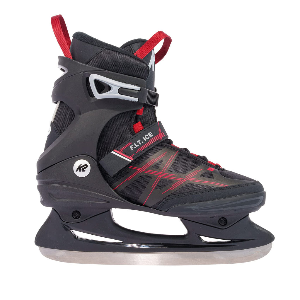 K2 F.I.T. Ice Mens Ice Skates 2022 - Black/Red / 8.5
