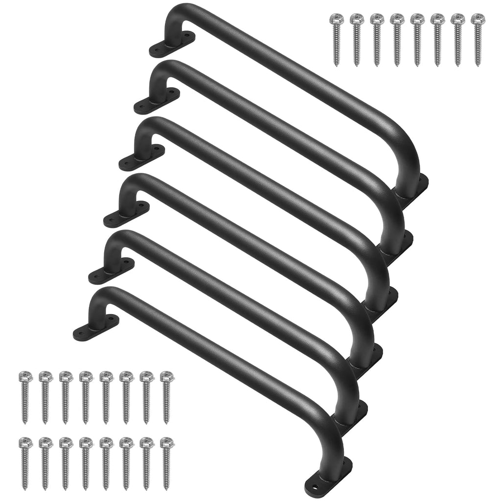 Purife 17 Inch Black Playground Accessories Handles Metal Pack Of 6- Playset Handles, Swing Sets Attachment Grab Bars, Kids Hand