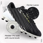 Tesoro Junior Firm Ground Soccer Cleats - Black/White - Vizari Sports