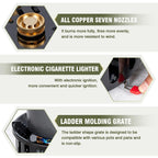Bestfire Propane Burner, 72,000 Btu Single Burner Gas Stove For Outdoor Cooking, Windproof Camping Stove With Piezo Ignition, Ex