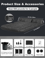 Umbrauto Suv Air Mattress For Car Camping, Back Trunk Sleeping Airbed With Pump For 4Runner, Outback, Forester, Cherokee, Rav4,