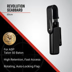 Asp Revolution Baton Scabbard, Polymer Baton Holder Case Talon Tactical Baton, Black, 50 Centimeters