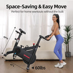 YESOUL Self-Powered Exercise Bike for Home Gym, Magnetic Resistance Indoor Cycling Bike with Cooling Fan, LED Light Feedback, Ap
