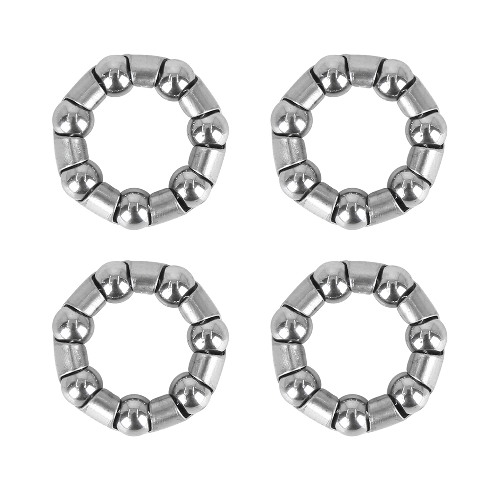 X AUTOHAUX 4pcs 25mm x 7 Ball Bearing Cages Crank Bearings Rear Wheel Bearing Retainer for Bicycle