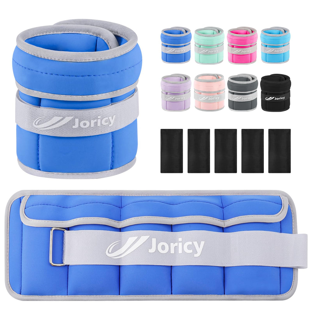 Adjustable Ankle Weights For Women Men Kids 1-10 Lbs 1 Pair Wrist Leg Arm Weights With Removable Weight, Strength Training Weigh