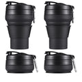 Easyxq 2Pack Collapsible Coffee Cup, 16 Oz 480Ml Silicone Folding Camping Mug, Leak Proof Bpa Free Portable Sport Bottle With Li