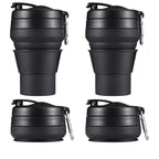 Easyxq 2Pack Collapsible Coffee Cup, 16 Oz 480Ml Silicone Folding Camping Mug, Leak Proof Bpa Free Portable Sport Bottle With Li