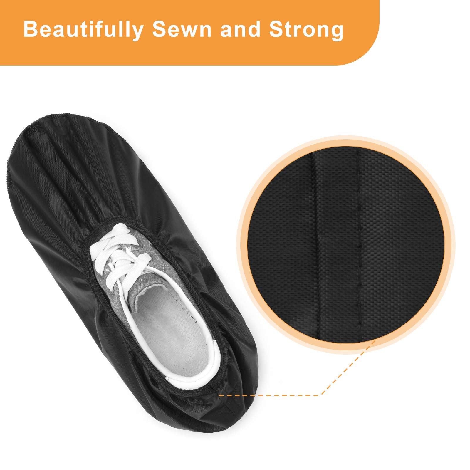 Coitek Bowling Shoe Covers, Shoe Protector Covers For Bowling Shoe Waterproof Reusable And Anti Slip (Small)