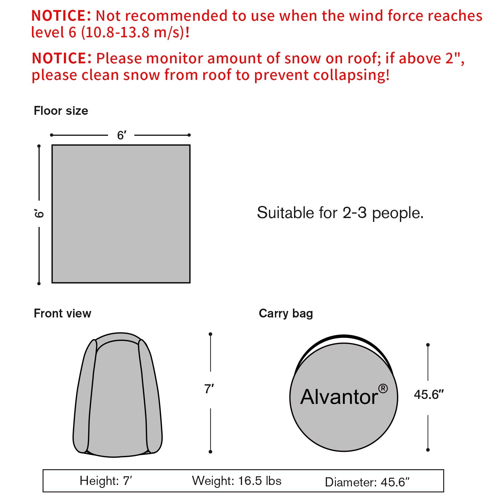 Alvantor Pop Up Bubble Tent - 6 X 6 Instant Igloo Tent - 2-3 Person Screen House For Patios - Large Oversize Weather Proof Pod -