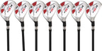 Majek Mens Golf All Hybrid Complete Full Set, Which Includes: #5, 6, 7, 8, 9, Pw +Sw Senior Flex Right Handed New Utility A Flex