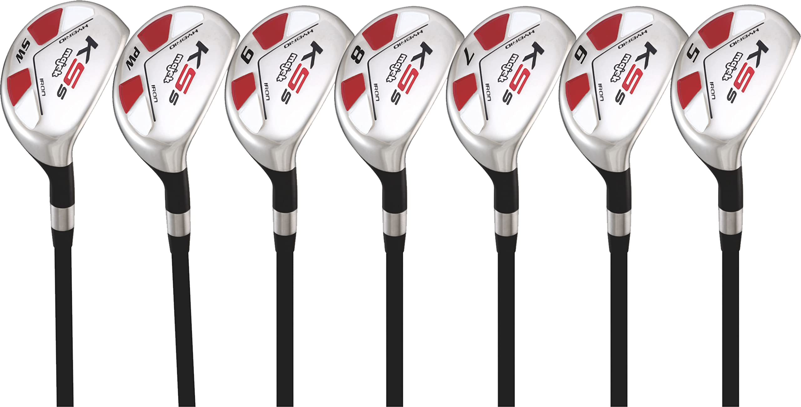 Majek Mens Golf All Hybrid Complete Full Set, Which Includes: #5, 6, 7, 8, 9, Pw +Sw Senior Flex Right Handed New Utility A Flex