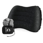 Camping Pillow With Built-In Pump - Inflatable Pillows - Travel Pillows For Backpacking & Airplane, Lumbar Support Blow Up & Pre