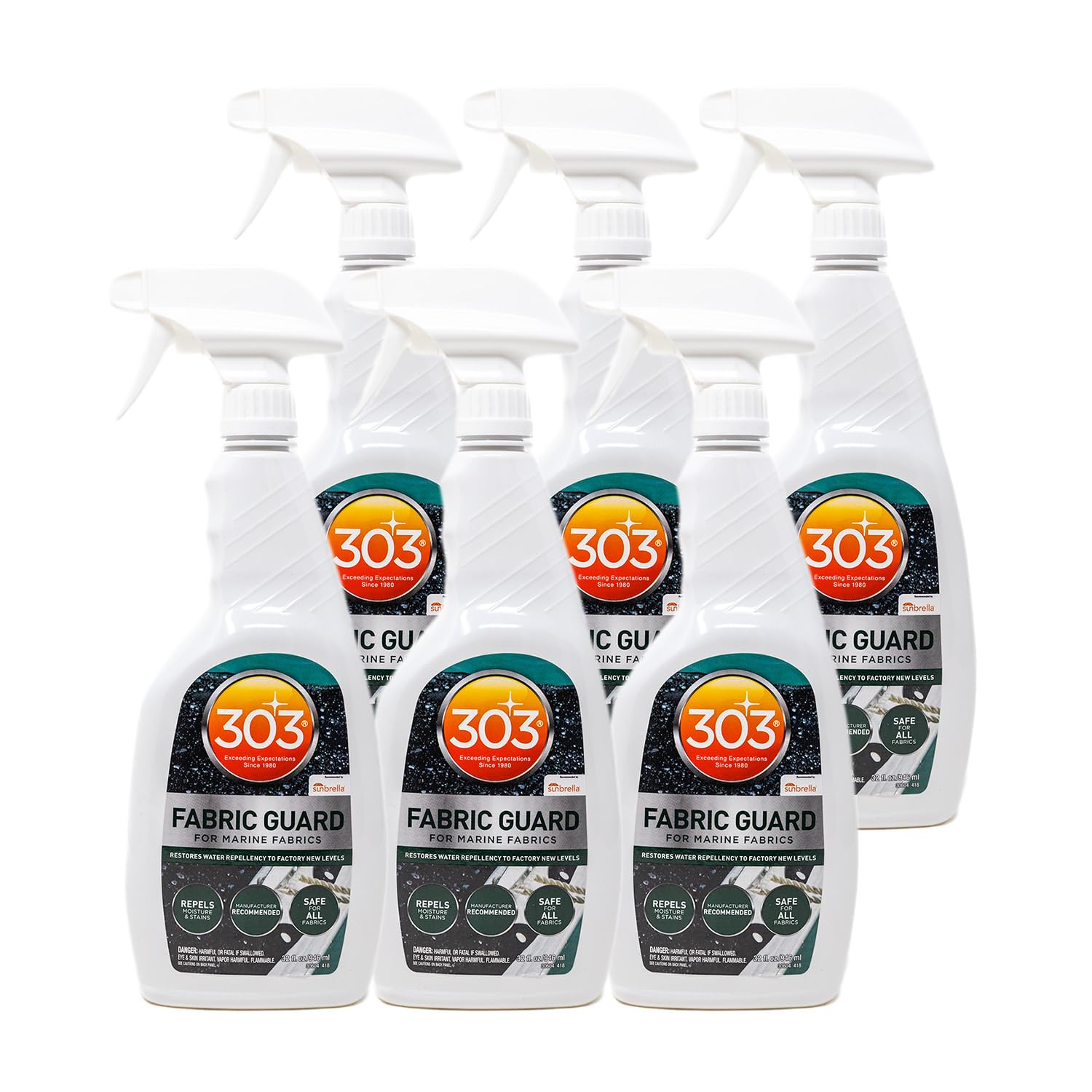 303 Products Marine Fabric Guard - Water Repellent & Stain Shielding Fabric Spray, Safe For All Outdoor Upholstery, Simple & Eas