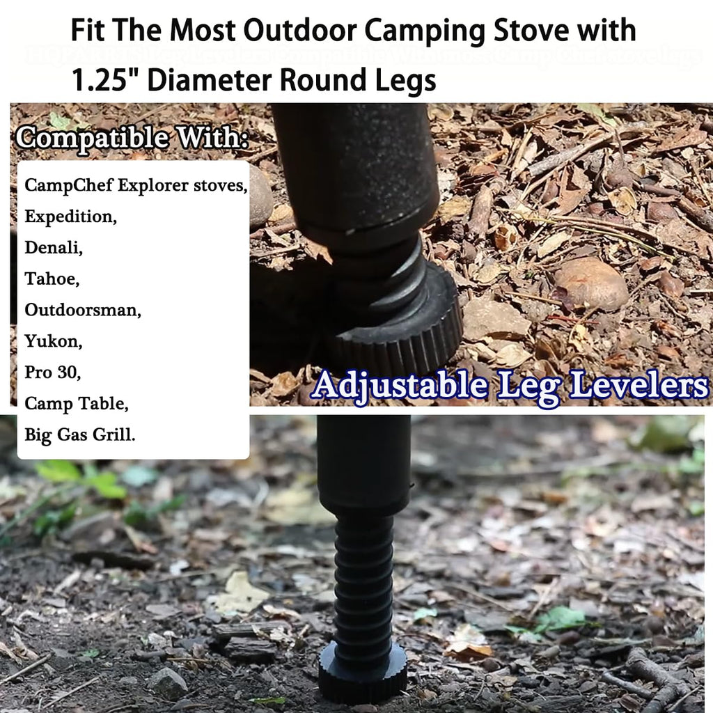 Hqparrts Leg Levelers Leg Levelers For Most C-Amp C-Hef Stove,Camp Stove Leg Levelers Fit For Outdoor Camping Stove With 1.25''