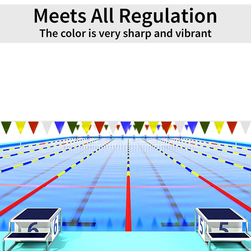 Water Gear Backstroke Flags - Meets All Regulations - Heavy-Duty Vinyl - Great For Swimmers And Divers - Competitive Swim Gear -