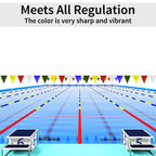 Water Gear Backstroke Flags - Meets All Regulations - Heavy-Duty Vinyl - Great For Swimmers And Divers - Competitive Swim Gear -