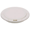 Seachoice White Pry-Up Deck Plate, Watertight, Up to 10-5/8 in. Diameter Hole