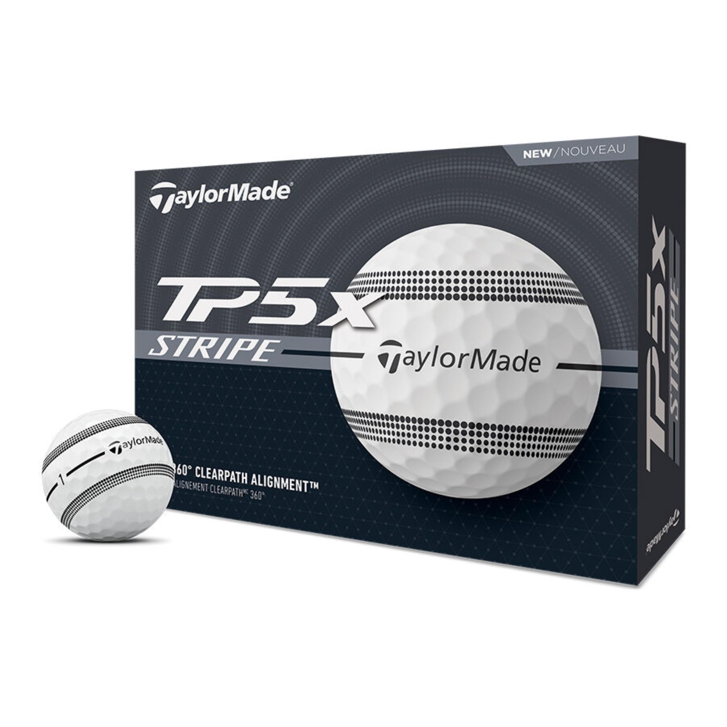 TaylorMade Golf 2024 TP5X Stripe ONE Dozen Golf Balls