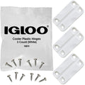 Igloo Cooler Plastic Hinges For Ice Chests (Set Of 3), White, Standard Size, Contain Uv Inhibitors