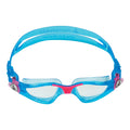 Aquasphere Kayenne Junior Kids Unisex Swimming Goggles | Made in Italy |- Clear Lens (Aqua/Pink)