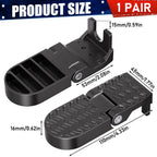 Tobwolf 1 Pair 14Mm U Slot Bicycle Rear Pedals, Aluminum Alloy Foldable Non-Slip Rear Seat Footrest Pedals For Mountain Bike Roa