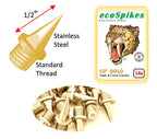 Ecospikes Stainless Steel Track And Cross Country Spikes (1/2 '' Gold, 14X)