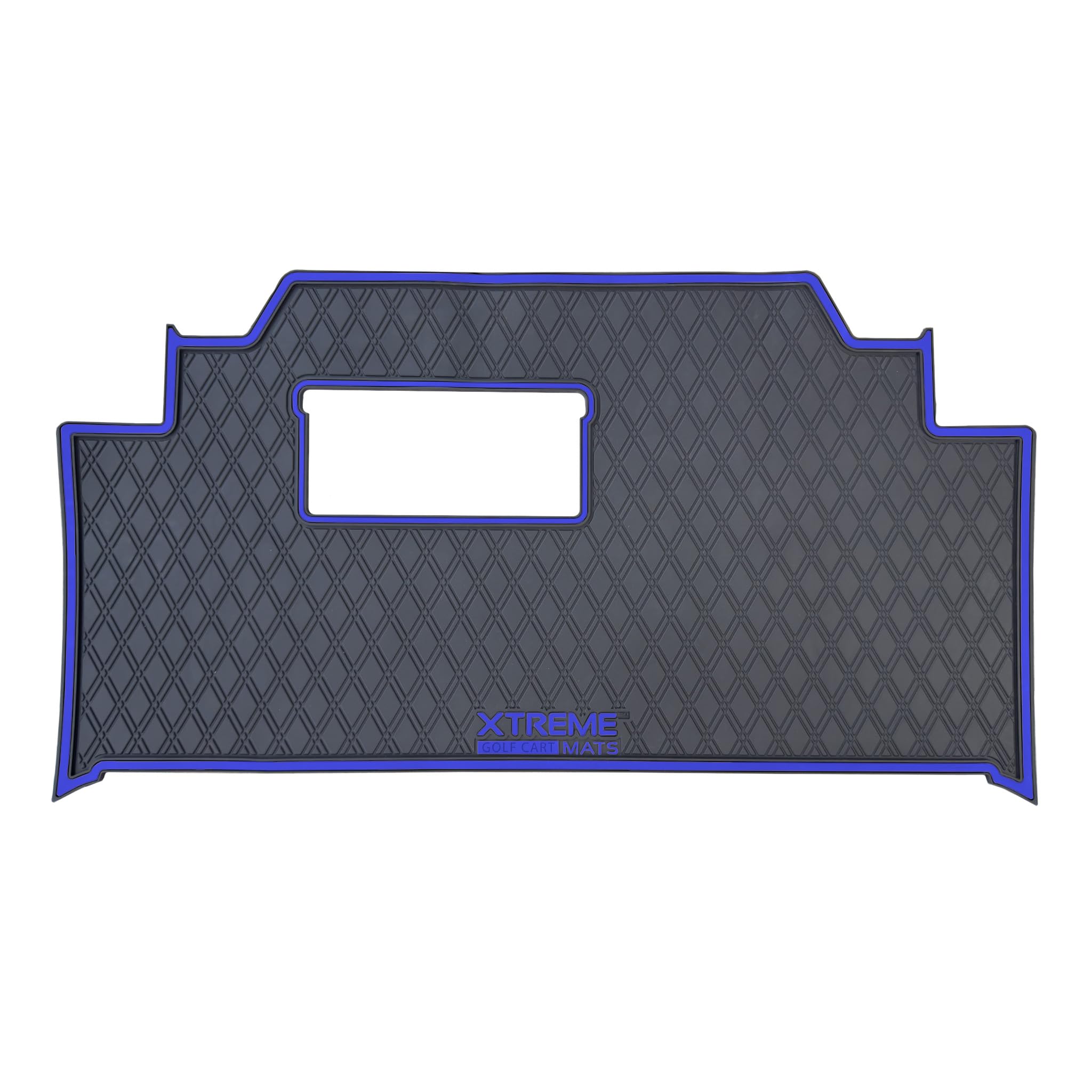Xtreme Golf Cart Mats, Diamond Rubber Floor Mat Liner for 2026 Club Car Tempo & Onward Models (Blue Trim)