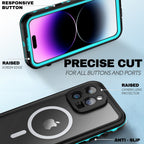 Beastek Iphone 14 Pro Waterproof Case, Tre Series Magsafe Shockproof Dustproof Ip68 Case With Built-In Screen Protector And Mag