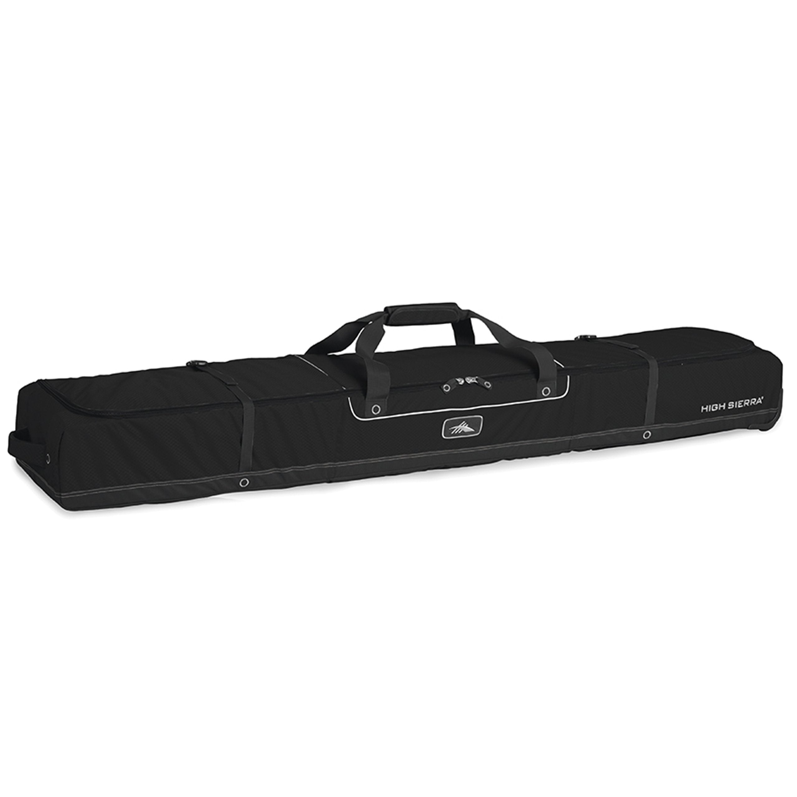 High Sierra Wheeled Ski Bag for Two Pairs of Skis, Black, One Size