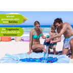 Everearth E Lite Waterproof Beach Blanket & Kiddie Pool, Blue