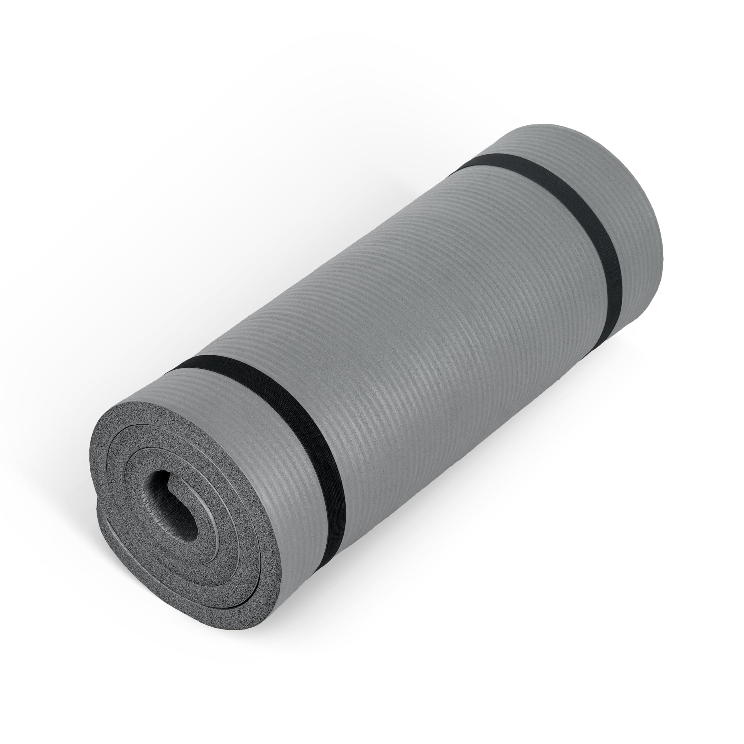 CAP High Density Exercise Mat with strap, 74x24x1 - Gray