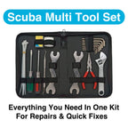 Innovative Scuba Concepts Deluxe Scuba Diving Tool Kit - Ultimate Multi Tool Repair Tool Set For Diving & Scuba Gear With Nylon