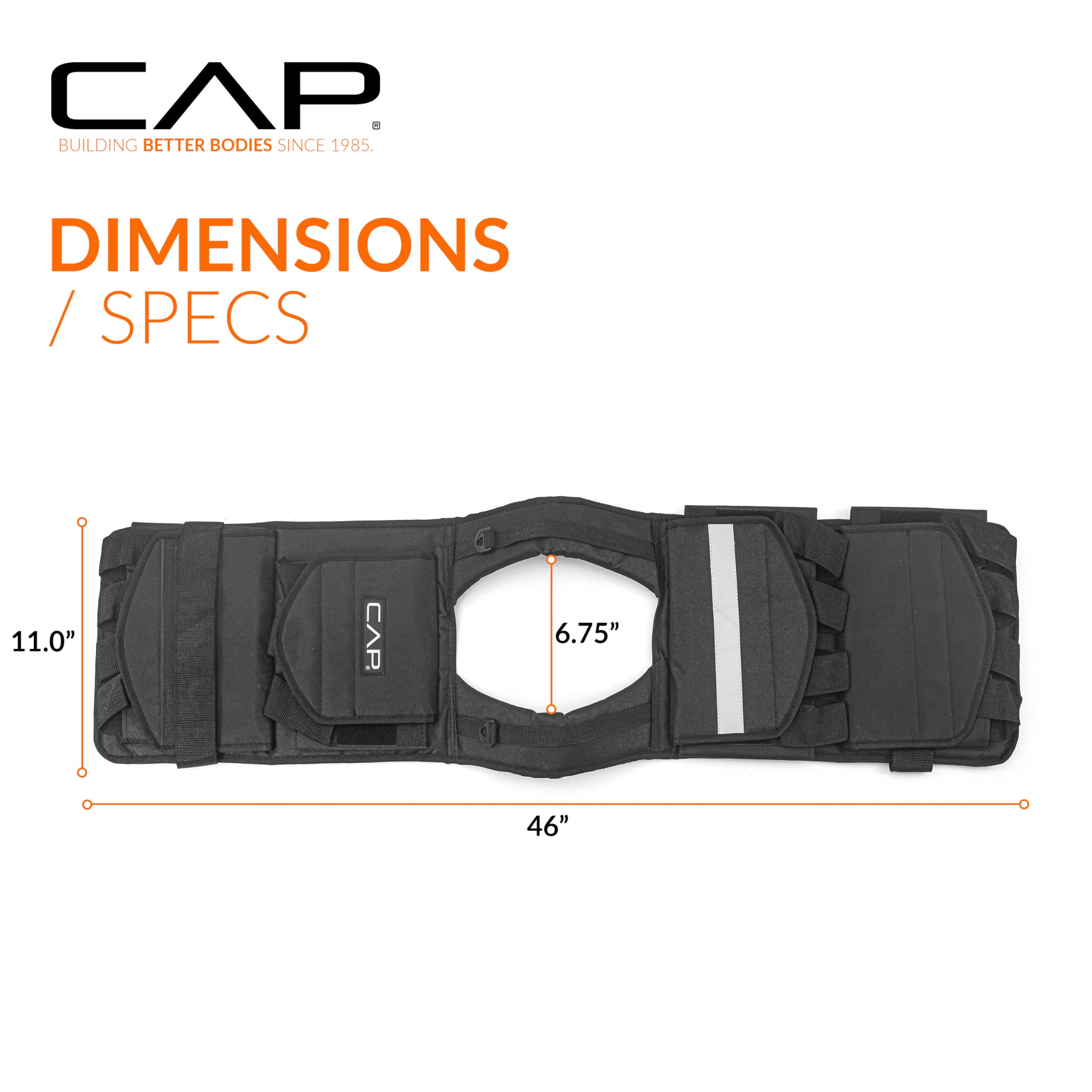 Cap Barbell Adjustable Weighted Vest, 60 Lb