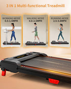 Anylife Treadmill Incline Walking Pads Under Desk 330Lb Capacity, 2.5Hp Portable Small Running Pad With Led Display For Home, Co