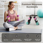 Lionscool Neoprene Coated Dumbbell Weights (Orange 8Lb Pair)