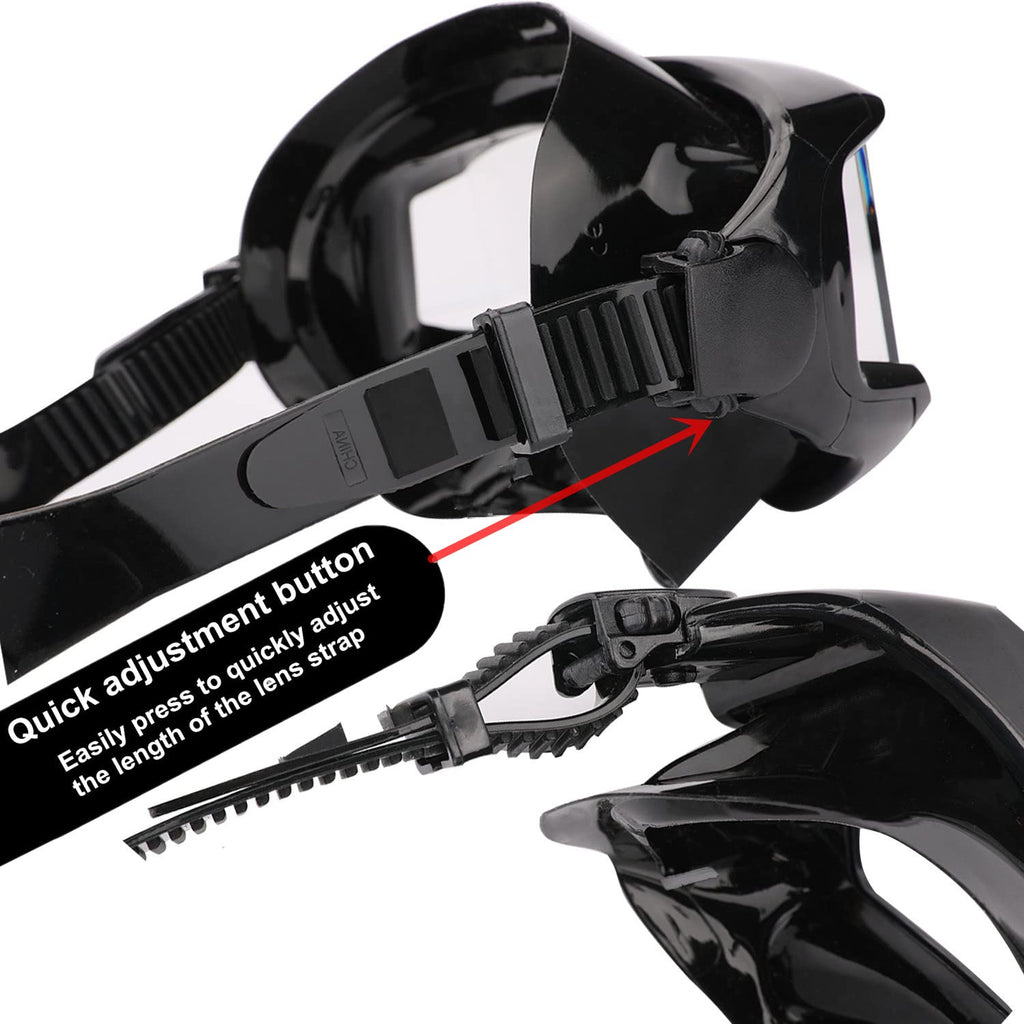 Aqua A Dive Sports Diving Mask Anti-Fog Swimming Snorkel Mask Suitable For Adults Scuba Dive Swim Snorkeling Goggles Masks (Blac